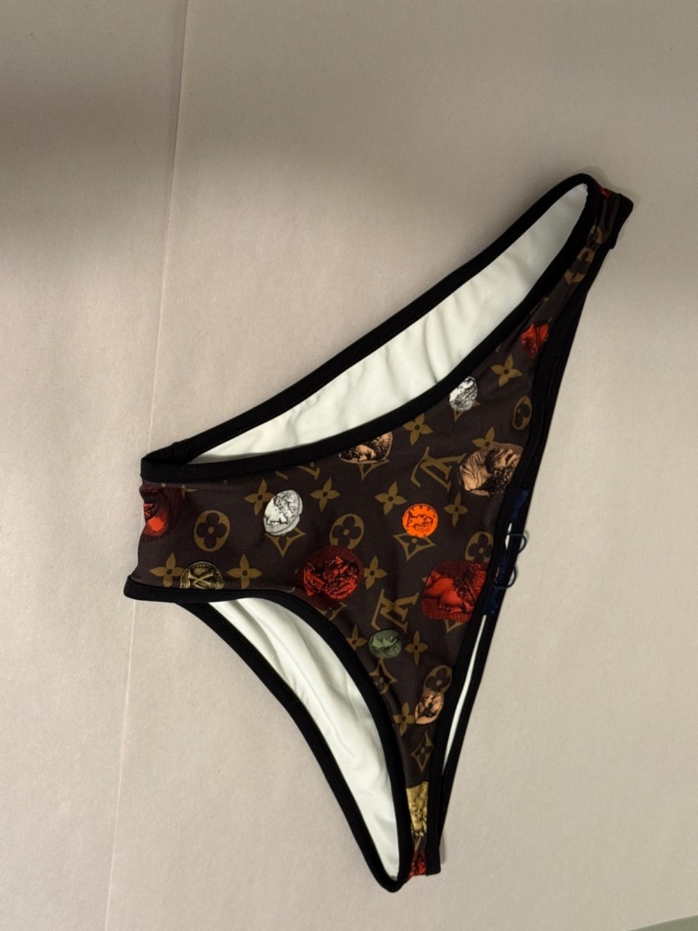 Authentic Louis Vuitton Brown Monogram Bikini Briefs Greek coin NWOT  Motifs - Picture 4 of 14